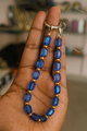 Blue Crystal Beaded Phone Charm