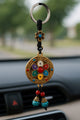 Tibetan Mandala Lotus Keychain