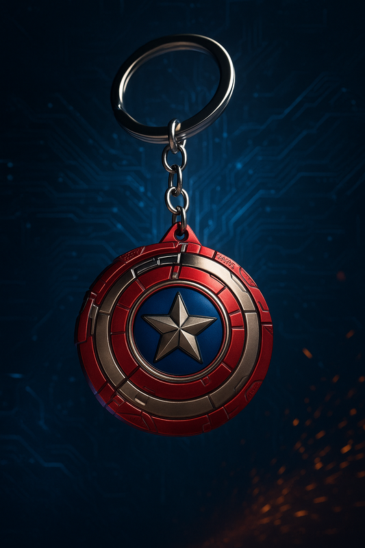 Captain Shield Metal Keychain