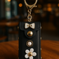 Black Bow & Pearl Mini Pouch Keychain