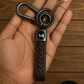 Premium Braided Leather Keychain