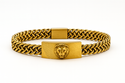 Premium Gold Stainless Steel Men’s Bracelet –